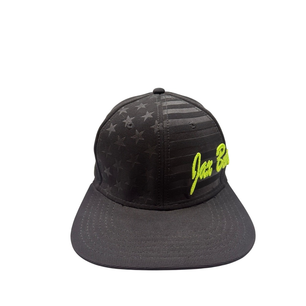 Essencial Caps Jax Beach Hat Mens Black Neon Green American Flag Snapback OSFM